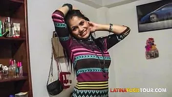 Play First date fucking with beautiful petite latina with braces