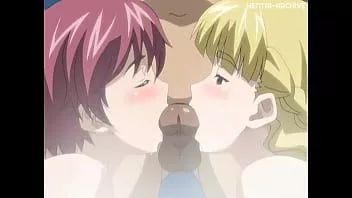 Reproduzir Hentai: duas garotas com tesão fazem sexo a três com amiga